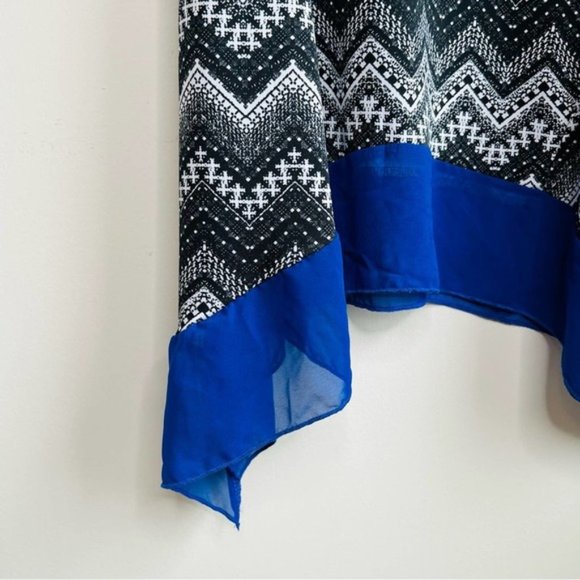 Espresso V Neck Sleeveless Slip On Midi Dress M Medium Handkerchief - Picture 4 of 9